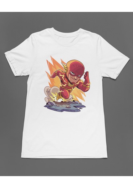 The Flash Chibi Çizgi Film Dizi Unisex Tişört T-Shirt fiyatları