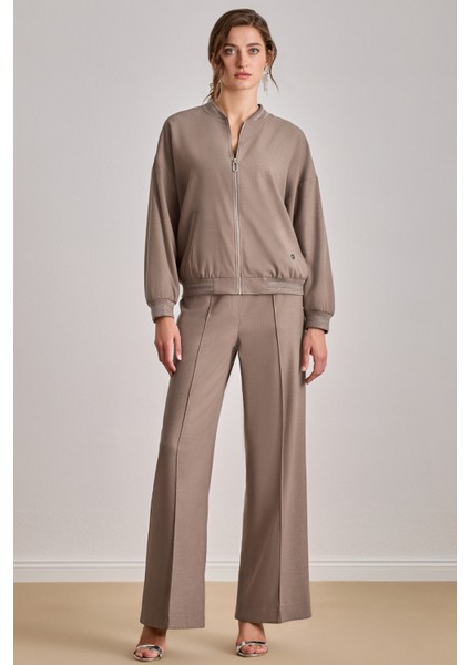 Bomber Bej Dokuma Ceket