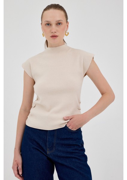 Taş Yanları Büzgülü Triko Bluz 2306 fiyatları