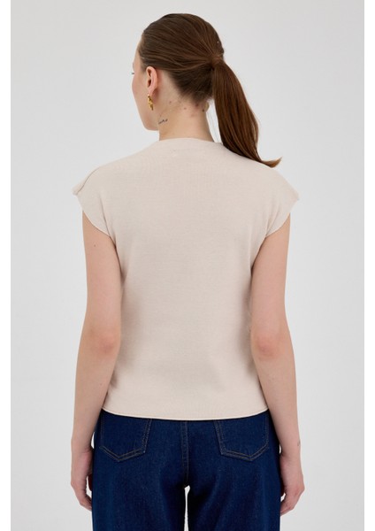 Taş Yanları Büzgülü Triko Bluz 2306 indirimleri