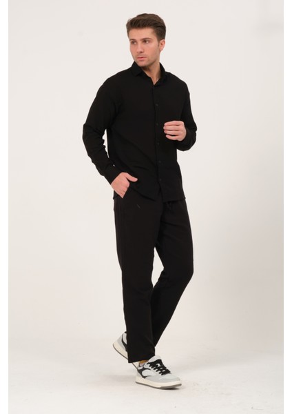 %100 Pamuk Müslin Kumaş Rahat Kesim Beli Lastikli Ön Çift Cep Yazlık Erkek Pantolon @acerra fırsatları