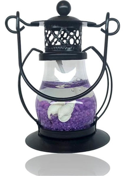 Dekoratif Jel Mum Fener Küçük Boy Mor fiyatları