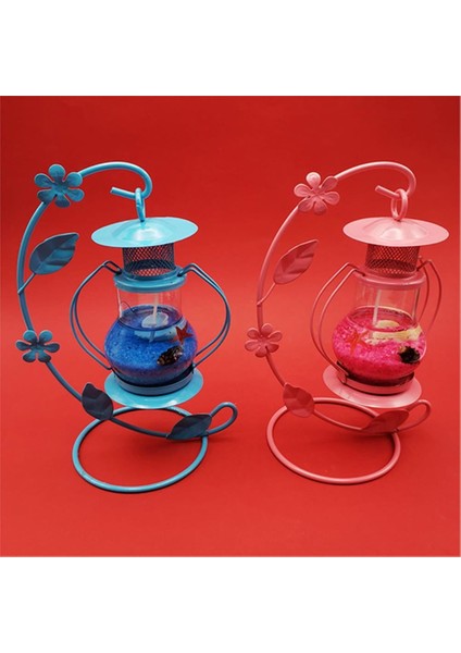 Dekoratif Jel Mum Fener Büyük Boy Mavi fiyatları