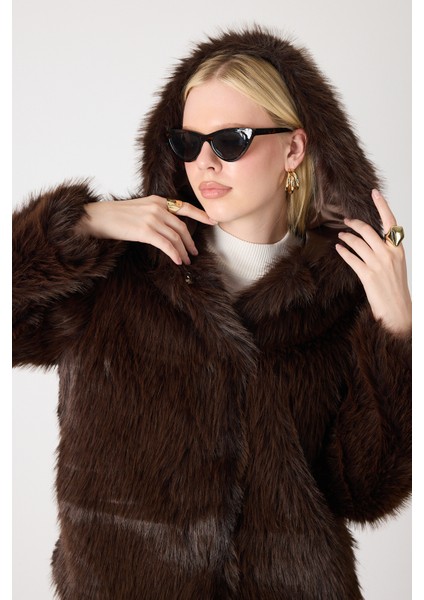 Premium Kürk Kapşonlu Ceket fiyatları