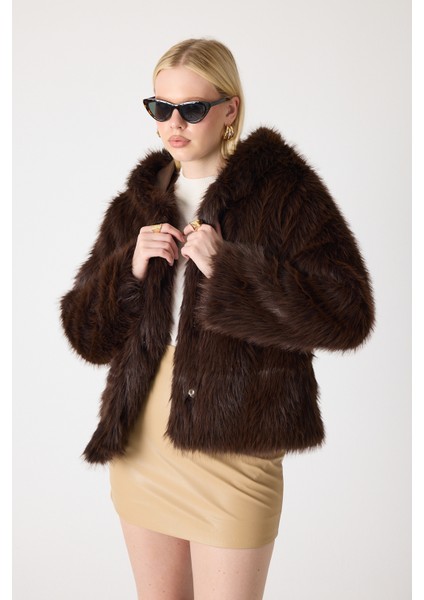 Premium Kürk Kapşonlu Ceket