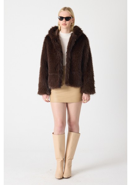 Premium Kürk Kapşonlu Ceket