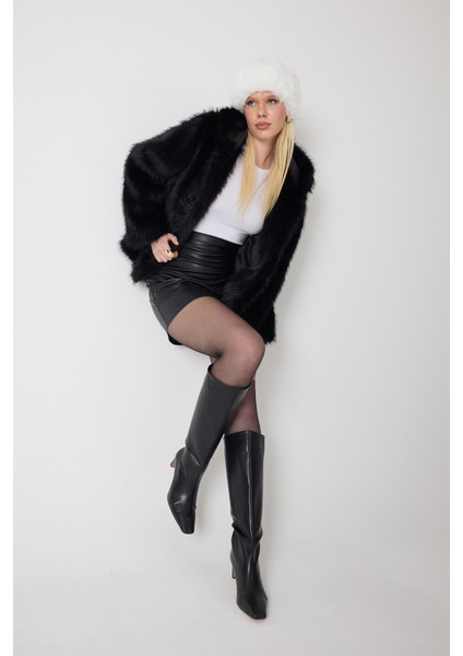 Premium Kürk Kapşonlu Ceket