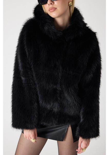 Premium Kürk Kapşonlu Ceket