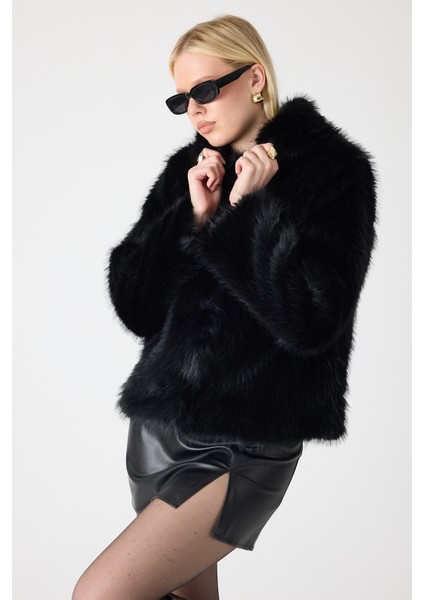 Premium Kürk Kapşonlu Ceket