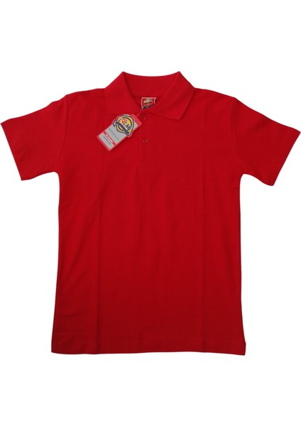 Okul Lacos Kırmızı Kısa Kollu