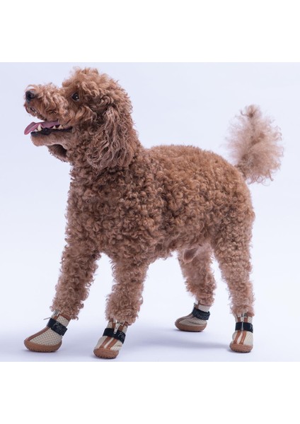 Kahverengi Airmesh Fileli Hava Alabilen Köpek Ayakkabısı-Köpek Patiği modelleri