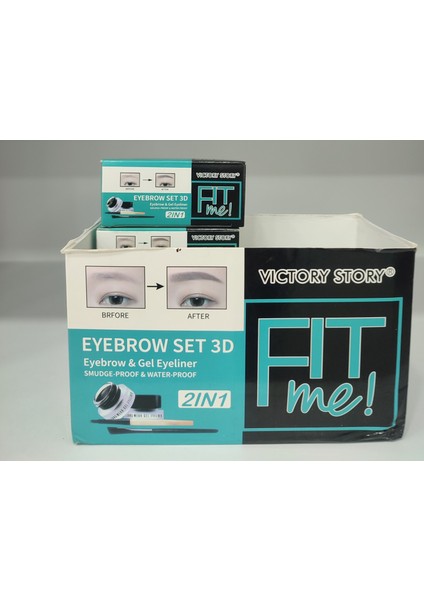 Vıctory Story Fıt Me Eyebrow Set 3D Eyebrow & Gel Eyelıner modelleri
