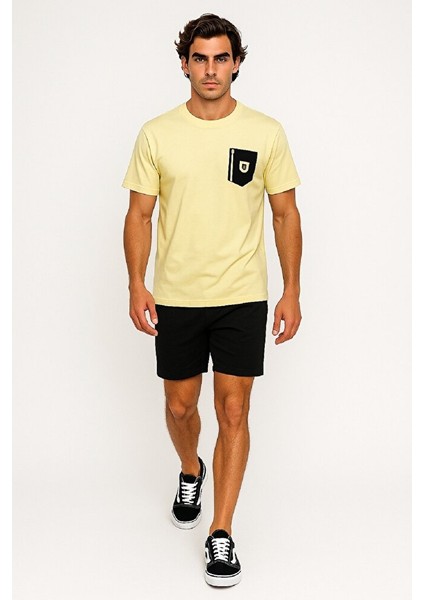 Bisiklet Yaka Gögüs Baskı Detaylı Dar Kalıp %100 Pamuklu Esnek Süprem T-Shirt modelleri