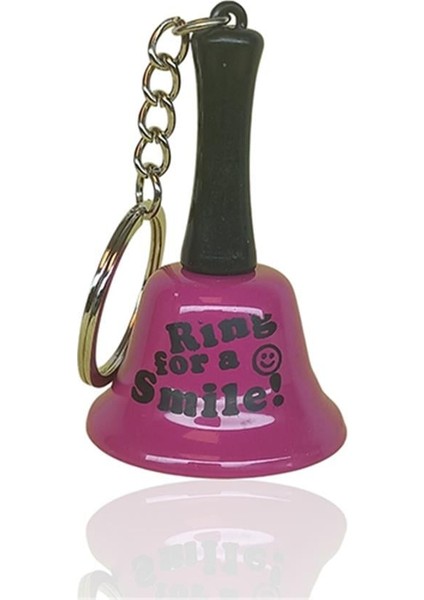 Anahtarlık Resepsiyon Zil Ring For A Smile Pembe
