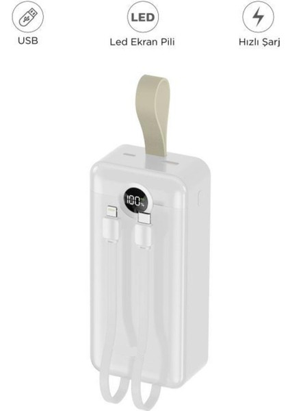 1035 30000 Mah 22.5W Hızlı Şarj Özellikli 2 Çıkışlı Taşınabilir Hızlı Şarj Dijital Göstergeli Powerbank