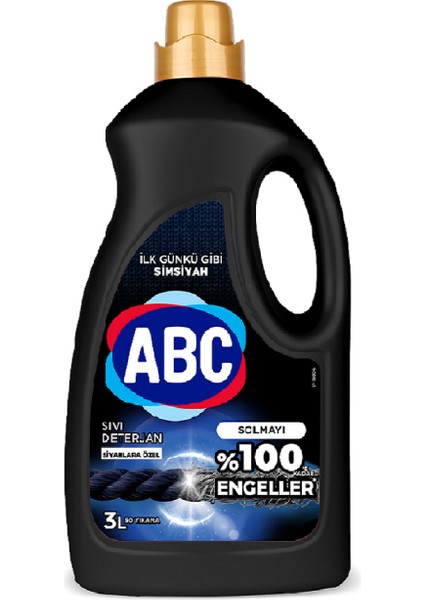 Abc Sıvı Deterjan Siyahlar 3 Lt