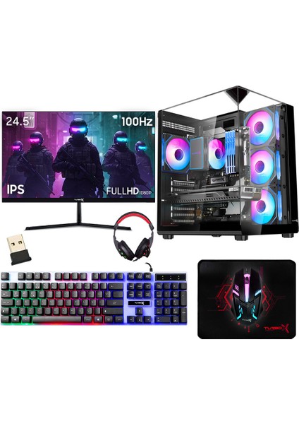 TX6547 I7 7700 16GB Ddr4 512GB Nvme RTX3050 24.5 Inç 100Hz Oyun Hazır Sistem