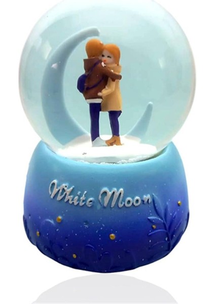 Işıklı ve Müzikli Sevgi Temalı Çift Orta Boy Kar Küresi