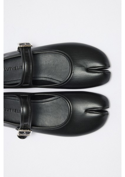 Babet 2526 - Parmak Arası Tek Bantlı Siyah Kadın Babet