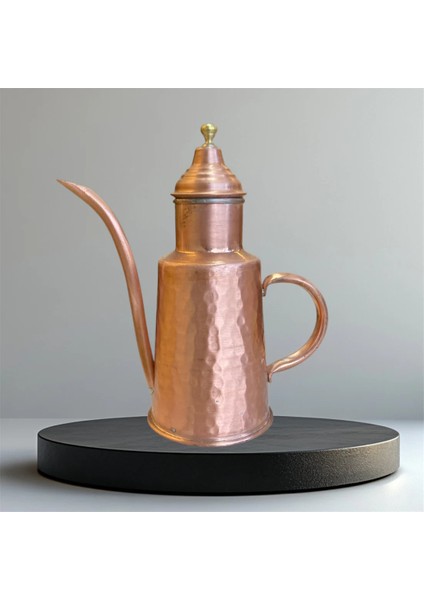 - El Yapımı 500 ml Bakır Yağdanlık – Osmanlı Motifli, Kalaylı, Şık ve Sağlıklı Yağ Sürahisi