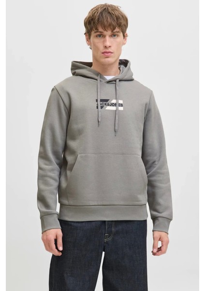 Jack&jones 12268422 Kapsonlu Erkek Sweat - Gri