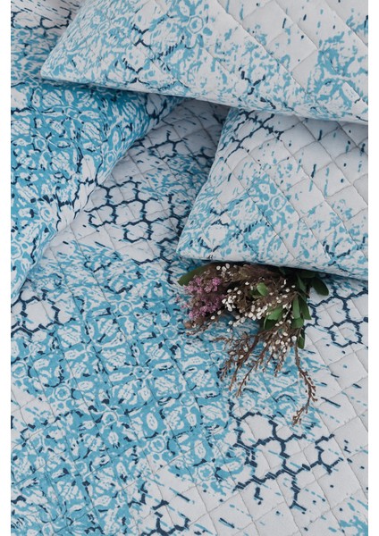 Mykonos Çift Kişilik Kapitone Dolgulu Pike 4 Mevsim Mavi Baklava Dsn |yastık Kılıfı Hediye| 200X230CM modelleri