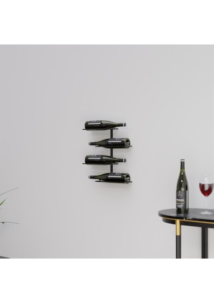Metal Şarap Rafı | 4 Şişe Kapasiteli | Duvar Şaraplık | Modern Şarap Depolama fiyatları
