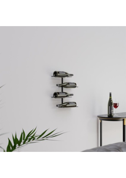Metal Şarap Rafı | 4 Şişe Kapasiteli | Duvar Şaraplık | Modern Şarap Depolama modelleri