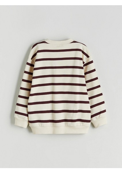 Lcw Kids Bej Bisiklet Yaka Çizgili Erkek Çocuk Sweatshirt ve Eşofman Alt 2'li fırsatları