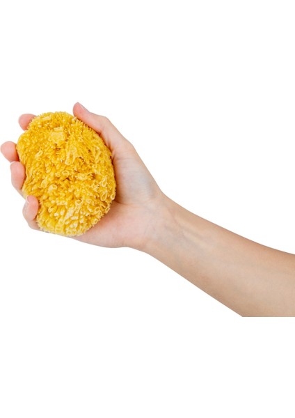 Bebek Banyo Süngeri %100 Doğal Deniz Süngeri Yumuşak Sarı Düz Tasarım Hassas Ciltler İçin modelleri
