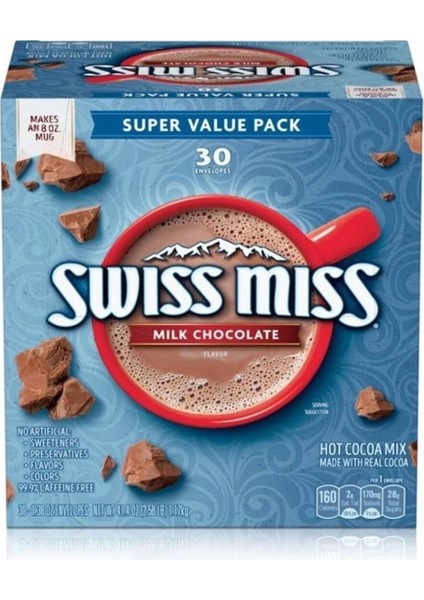 Swiss Miss Milk Chocolate 30'lu Paket 1.17 Kg.