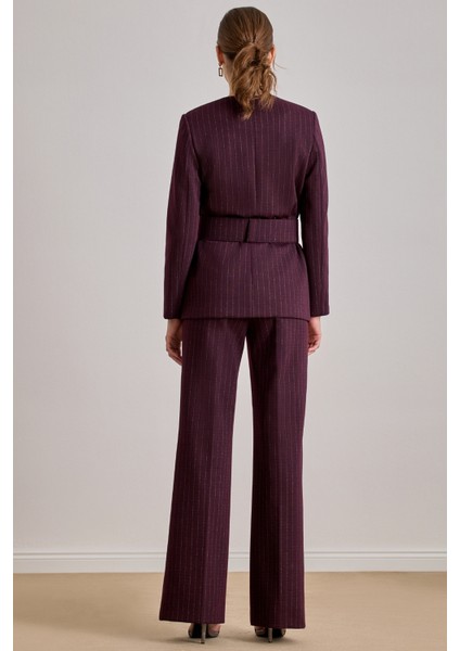 Ofis Tarzı Bordo Örme Ceket fiyatları