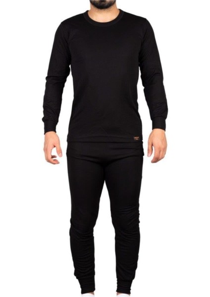 Unisex Siyah Alt Üst Takım Termal Içlik Bere Hediyeli