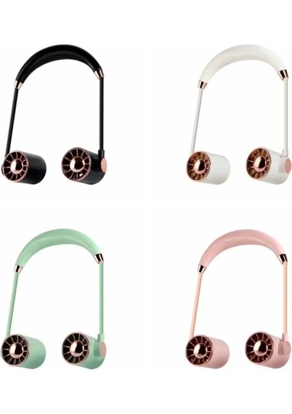 Boyunluk Fan Hava Soğutucu Vantilatör Boyuna Asmalı Şarjlı 3 Kademeli Mini Klima Beyaz modelleri