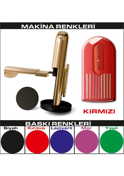 Yuvarlak Cep Kaşe Kırmızı