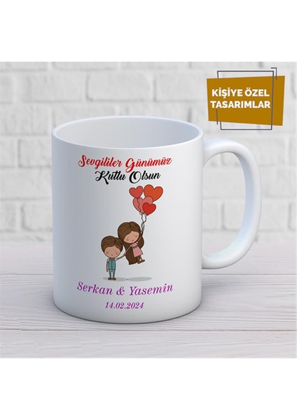 Kişiye Özel Isim Yazılabilir Sevgi Temalı Kupa Bardak