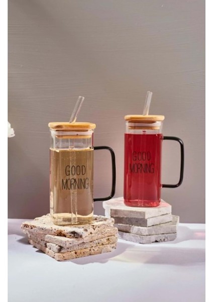 Perotti Cortes Morning 2li Pipetli Kulplu Cam Kupa