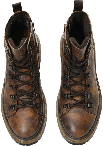 Esteves 3pr Kahve Hakiki Deri Fermuarlı Comfort Casual Bot modelleri