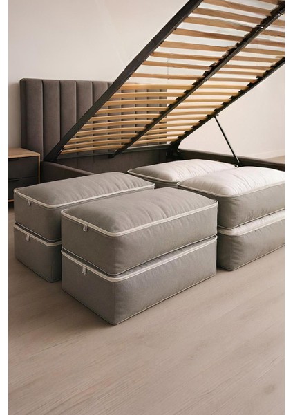 6 Adet Büyük Boy Kalın Kumaş Hurç, Yastık, Yorgan, Çok Amaçlı, 64X45X20CM