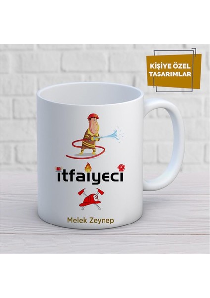 Kişiye Özel Isim Yazılabilir Itfayeci Kupa Bardak