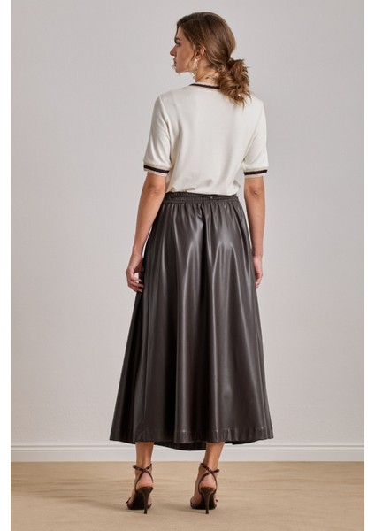 Düz Kesim Ekru Örme Bluz fiyatları