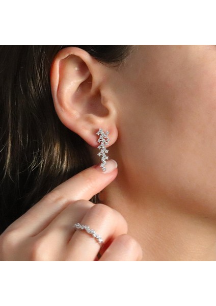 Zirkon Taşlı Pırlanta Modeli 925 Ayar Gümüş Set indirimleri