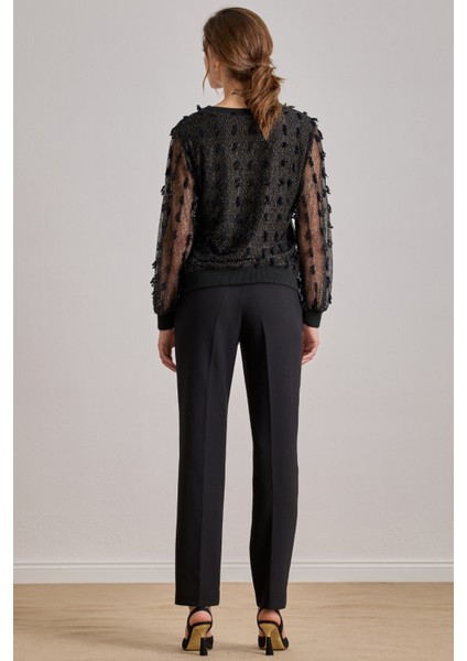 Dökümlü Siyah Dantel Bluz fiyatları
