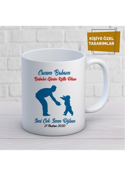 Kişiye Özel Isim Yazılabilir Canım Babam Babalar Günün Kutlu Olsun Kupa Bardak
