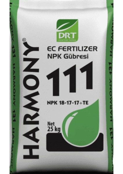 Npk Damlama Gübresi Dengeli Harmony 18-17-17+Te Suda Tamamı Erir Gübre 25 kg