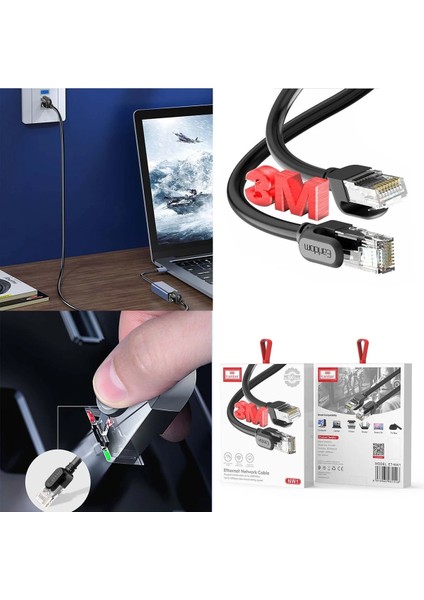 Nw1 3m Cat 6 Ethernet Network Kablosu - Siyah