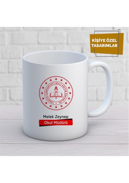 Kişiye Özel Isim Yazılabilir Okul Müdürü Kupa Bardak