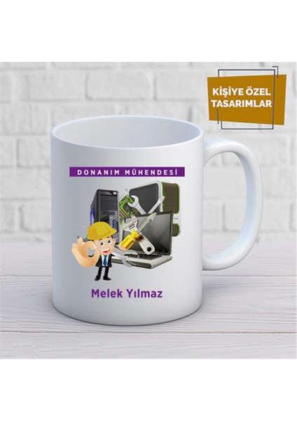Kişiye Özel Isim Yazılabilir Donanım Mühendisi Kupa Bardak