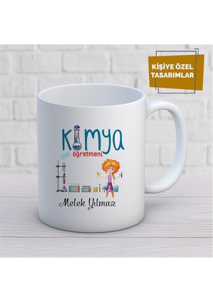 Kişiye Özel Isim Yazılabilir Kimya Öğretmeni Kupa Bardak