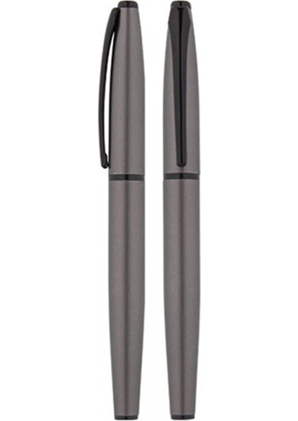 Kişiye Özel Metal Tükenmez Roller Kalem Gri